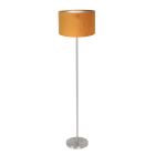 Lamp sur pied Noor 4431ST – Abat-jour en velours doré avec acier brossé