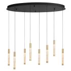 Hanglamp Alisio 4580ME 8-lichts luxe glas in messing