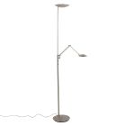 Vloerlamp Daphne 2 4602ST - stalen uplight met leesarm