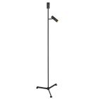 Vloerlamp Stang 4741ZW zwarte vloerlamp met leeslicht en E27 fitting