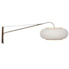Wandlamp Silva Alba 4747BR brons met linnen kap Ø60 cm