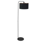 Vloerlamp Stang 4791ZW met zwart linnen kap