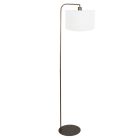 Vloerlamp Stang 4802BR met grof wit linnen kap
