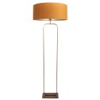 Vloerlamp Stang 4828BR - brons armatuur met gouden velours kap