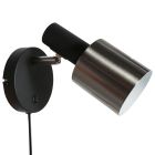 Wandlamp Fjorgard 4848ZW - zwarte wandlamp met stoer metaal