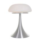 Tafellamp Ancilla 5557ST stijlvolle stalen lamp met wit glas