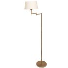 Lampe sur pied couleur bronze Bella 5894BR avec abat-jour en lin crème