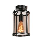 Plafondlamp Pimpernel 5973ZW zwart met rookglas Ø16 cm