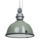 Hanglamp Bikkel 7586G stoere groene lamp met industrieel karakter
