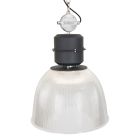 Hanglamp Clearvoyant 7695ZW -  industriël met transparante kap en zwarte details