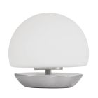 Tafellamp Ancilla 7932ST staal met wit glas en 3 stappen dimbaar