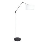 Vloerlamp Prestige Chic 8114ZW met wit linnen kap
