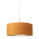 Hanglamp Sparkled Light 8150ST staal met charmante goud velours kap