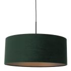 Hanglamp Sparkled Light 8156ZW, zwart met groen velours kap