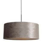 Hanglamp Sparkled Light 8157ZW zwart met grijs luxe velours kap