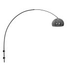 Boog wandlamp Sparkled Light 8196ZW zwart met transparant grijze kunststof kap