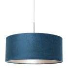 Deckenlampe Sparkled Light 8247ST Stahl mit luxuriösem blauen Samtschirm