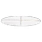 Ovale plafondplaat Mountline I15535S RAL9003 wit 120 x 40 x 3 cm met ophangbeugel