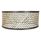Naturel met zwart bamboe/houten lampenkap K1066BS ⌀50cm met E27 support.