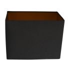 Black linen rectangular lampshade K1472SS 14*24*18 with E27 support.