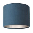 Blauw Velours Lampenkap K3084ZS ⌀20cm met E27 support.