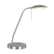 Staalkleurige tafellamp Biron 1315ST met draai dimmer