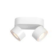 Witte 2 lichts spot Fez 2674W dimbaar draaibaar en kantelbaar