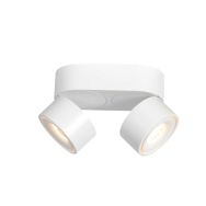 Witte 2 lichts spot Fez 2674W dimbaar draaibaar en kantelbaar