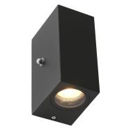 Buitenlamp Logan 2721ZW - zwarte sensorlamp met up-down licht