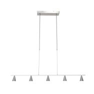 Hanglamp Vortex 3066ST Staal 5 lichts lichtkleur instelbaar