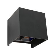 Wandlamp Muro 3098ZW zwarte LED kubuslamp met lichtspel