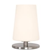 Tafellamp Ancilla 3101ST staal touch on/off met opaal wit glas