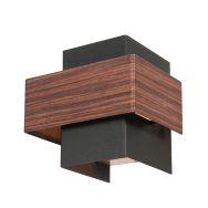 Applique murale Muro 3367E Aspect bois avec culot G9 et source lumineuse