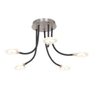 Plafondlamp Turound 3375ST – stalen lamp met glas en LED