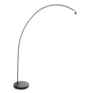 Booglamp Solva 3409ZW – zwarte vloerlamp zonder kap met E27 fitting