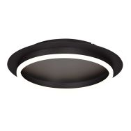 Plafondlamp Ringlux 3655ZW zwarte plafondlamp met warm LED licht