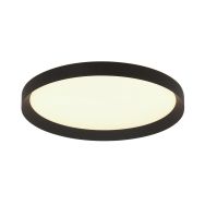 Plafondlamp Flady 3685ZW zwarte LED lamp Ø40 cm met uplight