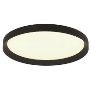 Plafondlamp Flady 3686ZW zwarte LED lamp Ø50 cm met uplight