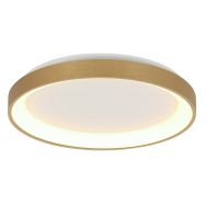 Plafondlamp Ringlede 3691GO gouden LED lamp Ø38 cm met uplight