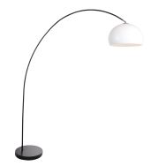 Arc lamp Solva 3906ZW with a white plastic lampshade