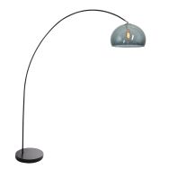 Arc lamp Solva 3907ZW with a smoke-colored plastic bulb