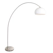 Booglamp Solva 3919ST met een wit kunststof lampenkap