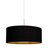 Hängeleuchte Sparkled Light 3959ST Stahl mit schwarzem Leinen-Schirm Gold