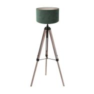 Vloerlamp Triek 4104ZW met groene velours kap Ø40 cm