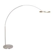 Booglamp Ringlux 4130ST staalkleurige LED vloerlamp met klasse