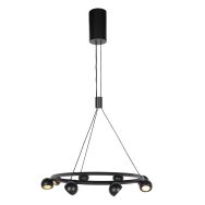 hanglamp Marcadore 4136ZW 8 Lichts zwarte ronde  ø60 cm
