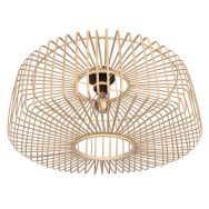 Plafondlamp Breeza-Beach 4144ZW zwart met bamboe kap Ø60 cm