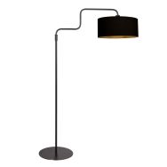 Vloerlamp Bloeba 4161ZW zwart met zwart linnen kap