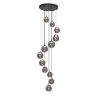 Hanglamp Bollique 4195ZW zwarte vide lamp met 12 lichtpunten