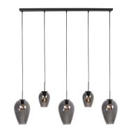  Hanglamp Drovia 4280ZW met smoke glas in twee formaten